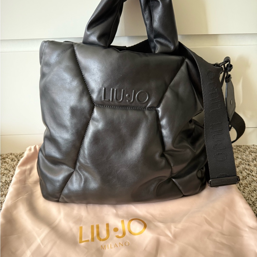 Liu Jo Dark Gray Quilted Duffel Bag